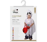 P'TIT CLOWN - Costume Fantôme Enfant - Unisexe - Fille - Garçon - Déguisement Halloween, Fêtes Costumées et Évènements à Thème (5-6 ans)