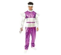 P'TIT CLOWN - Costume Futuriste Adulte - Space Costume - Déguisement Espace - Tenue Carnaval, Cosplay, Halloween, Fêtes Costumées et Évènements à Thème - Argent (Homme, S-M)