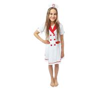 P'TIT CLOWN - Costume Infirmière Enfant - Déguisement Parfait pour Carnaval, Fêtes Costumées et Évènements à Thème (7-9 ans)