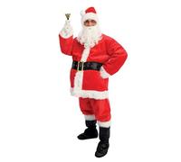 P'TIT CLOWN - Costume Père Noël - Déguisement Pere Noel Complet - Parfait pour Fête de Fin d'Année - Effet Fourrure - Rouge (XL)