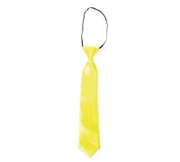 P'tit Clown - Cravate avec Élastique - Adulte, Unisexe - Accéssoire Parfait pour Compléter votre Tenue Carnaval, Déguisement, Cosplay, Fête Costumée (Jaune Fluo)