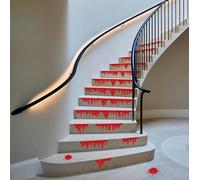 P'tit Clown - Décoration Halloween Sanglante - Bloody - Accessoire Effrayant pour Maison Hantée, Idéal pour Fêtes Thématiques, Crée Une Atmosphère de Terreur (Décor d'escalier - Sang, L 97 x P 14 cm)
