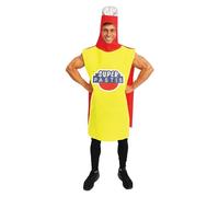 P'TIT CLOWN - Déguisement Adulte Bouteille - Costume Super Pastis, Costume Cubis, Costume Bouteille de Vin - Pour Carnaval, Fêtes Costumées - Polyester - Taille Unique (Super Pastis)