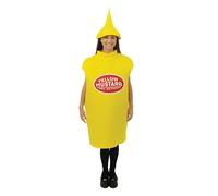 P'TIT CLOWN - Déguisement Ketchup - Moutarde - Costume Bouteille Adulte - Unisexe - Combinaison - Chapeau - Idéal pour Carnaval, Fêtes Costumées, Soirées à Thème, EVG, EVJF, Halloween - Taille Unique