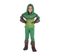 P'TIT CLOWN - Déguisement Robin des Bois™ Enfant - Licence Officielle - Robin Hood Costume - Costume Archer - Parfait pour Anniversaire, Carnaval, Cosplay, Halloween, Fête Costumée (7-9 ans)