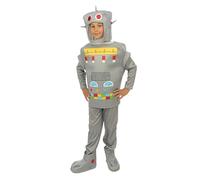 P'TIT CLOWN - Déguisement Robot Enfant - Unisexe - Complet - Parfait pour Costume Carnaval, Cosplay, Halloween, Anniversaire, Fêtes Costumées et Évènements à Thème - Gris (3-4 ans)