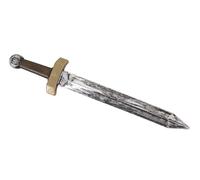 P'tit Clown - Épée Factice - Accessoire Déguisement Légionnaire, Soldat, Gladiateur, Chevalier - pour Carnaval, Halloween, Cosplay, Fêtes à Thèmes - Plastique (Marron, Argent, 48 cm)