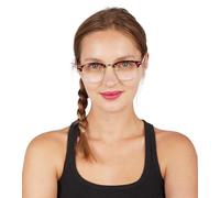 P'TIT CLOWN - Fausses Lunettes de Vue - Verres Sans Correction - Adulte - Unisexe - Pour Compléter Déguisement Père Noël, Détective, Écolier, Carnaval, Halloween, Cosplay, Fête Costumée (Marron)
