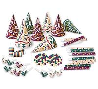 P'TIT CLOWN - Kit Cotillons Sachet - Multicolores - Couleur Aléatoire - Accessoires de Fête Amusants - Parfaits pour Nouvel An, Noël (Kit cotillons sachet 10 personnes)