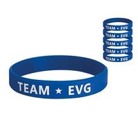 P'TIT CLOWN - Lot de 6 Bracelets Team EVG, EVJF - Parfait pour Ajouter une Touche de Fun et de Folie à Votre Évènement (Bleu)