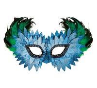 P'TIT CLOWN - Loup Plumes - Masque Déguisement Adulte - Pour Compléter Tenue Carnaval, Fêtes de Fin d'Année, Nouvel An, Noël et Fêtes Costumées (Loup plumes et écailles - avec élastique)