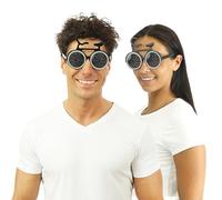 P'TIT CLOWN - Lunettes Fantaisies - Funny Party Glasses - Adulte - Parfaites pour Déguisement Carnaval, Cosplay, Soirée Cocktail, Fête Tropicale - Plastique (Lunettes vélo)