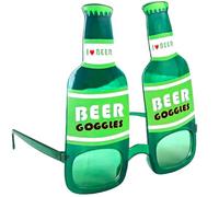P'TIT CLOWN - Lunettes Fantaisies - Funny Party Glasses - Adulte - Parfaites pour Déguisement Carnaval, Cosplay, Soirée Cocktail, Fête Tropicale - Plastique (Lunettes Bière)