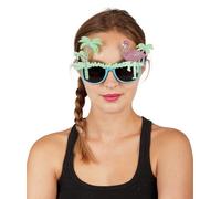Lunettes Paillettées Flamant Rose Et Palmier - Multicolore Multicolore G