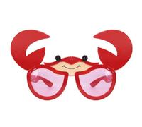 P'TIT CLOWN - Lunettes Fantaisies - Funny Party Glasses - Adulte - Parfaites pour Déguisement Carnaval, Cosplay, Soirée Cocktail, Fête Tropicale - Plastique (Lunettes Crabe)