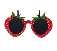 P'TIT CLOWN - Lunettes Fantaisies - Funny Party Glasses - Adulte - Parfaites pour Déguisement Carnaval, Cosplay, Soirée Cocktail, Fête Tropicale - Plastique (Lunettes fraise)