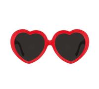 P'TIT CLOWN - Lunettes Fantaisies - Funny Party Glasses - Adulte - Parfaites pour Déguisement Carnaval, Cosplay, Soirée Cocktail, Fête Tropicale - Plastique (Lunettes coeur rouge)