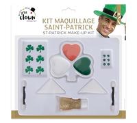 Coffret Maquillage - PTIT CLOWN - Saint-Patrick - Gel Pailleté - Palette Multicolore - Strass Verts