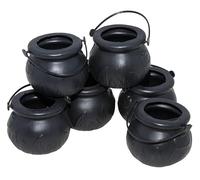 P'tit Clown - Mini Pots - Chaudrons - Parfaits pour Récolte de Bonbons d'Halloween - Anniversaires - Fêtes d'Enfants - Lot de 6