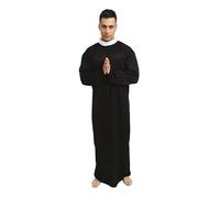 P'TIT CLOWN - P’TIT CLOWN - Costume Curé Adulte - Déguisement Religieux Homme - Parfait pour Carnaval, Halloween, Soirées à Thème - Facile à Porter, Réaliste, Polyester (L-XL)