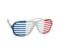 P'TIT CLOWN - Paire de lunettes Bleu Blanc Rouge - Parfait pour supporter la France lors des Célébrations et Événements Sportifs (Barreaux)