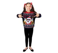 P'TIT CLOWN - Pull de Noël Enfant - Christmas Jumper - Pull de Noël Rigolo - Fêtes de Noël, École, Réveillon et Journée du Pull Moche - Acrylique