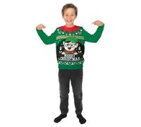 P'TIT CLOWN - Pull de Noël Enfant - Christmas Jumper - Pull de Noël Rigolo - Fêtes de Noël, École, Réveillon et Journée du Pull Moche - Acrylique