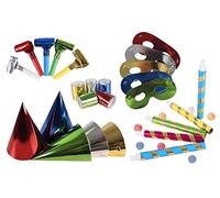 1 Kit festif métallique cotillons pour 5 personnes REF/22403 - ptit clown multicolore