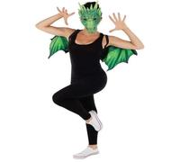P'tit Clown Re22702 - Set De Dragon Vert Ailes Et Masque