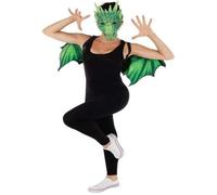 P'tit Clown Re22702 - Set De Dragon Vert Ailes Et Masque