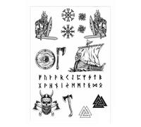 P'TIT Clown re23293 - Planche de tatouages viking