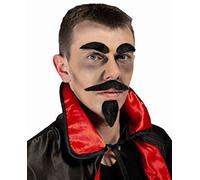 P'TIT Clown re89222 - Set Moustache, barbichette et sourcils de diable