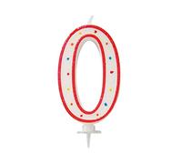 P'TIT Clown re90190 - Bougie anniversaire 12,5cm GÉANTE, chiffre 0