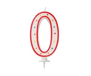 P'TIT Clown re90190 - Bougie anniversaire 12,5cm GÉANTE, chiffre 0