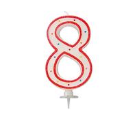 P'TIT Clown re90198 - Bougie anniversaire 12,5cm GÉANTE, chiffre 8