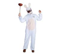 P'tit Clown- référence 44441 - Costume Lapins Crétins - déguisement Ado Unisexe - Blanc-Beige, 14/16 Ans