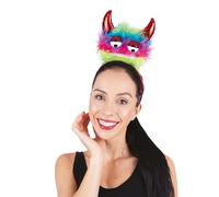 P'TIT CLOWN - Serre-tête Fantaisie Multicolore, Accessoire pour Carnaval, Halloween, Fêtes Costumées