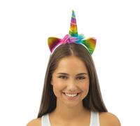 P'TIT CLOWN - Serre-Tête Licorne - Accessoire Original et Féérique pour Compléter votre Déguisement Carnaval, Fêtes à Thème, Anniversaires, Soirées Déguisées, Spectacles