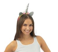 P'TIT CLOWN - Serre-Tête Licorne - Accessoire Original et Féérique pour Compléter votre Déguisement Carnaval, Fêtes à Thème, Anniversaires, Soirées Déguisées, Spectacles