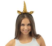 P'tit Clown- Serre-tête Licorne Or et Noir, Womens, 82203, Taille Unique