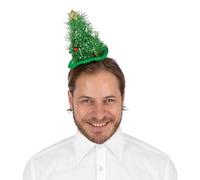 P'TIT CLOWN - Serre-tête Noël Adulte - Bandeau de Noel - Renne, Guirlande, Flocons de Neige, Bonhomme Pain d'Épices - Accessoire Déguisement, Costume Fête Christmas, Xmas (Sapin de noël)