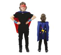 P'TIT CLOWN - Set de Déguisement Enfant - Cape Réversible - Parfait pour Anniversaire, Carnaval, Fêtes Costumées et Évènements à Thème (Super héros)