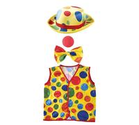 P'TIT CLOWN - Set de Déguisement Enfant - Unisexe - Parfait pour Costume Carnaval, Halloween, Cosplay, Fête Costumée - Taille Unique (Set clown)