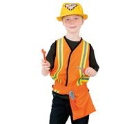 P'TIT CLOWN - Set de Déguisement Enfant - Unisexe - Parfait pour Costume Carnaval, Halloween, Cosplay, Fête Costumée - Taille Unique (Chef de chantier)