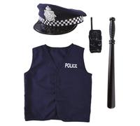 P'TIT CLOWN - Set de Déguisement Enfant - Unisexe - Parfait pour Costume Carnaval, Halloween, Cosplay, Fête Costumée - Taille Unique (Set policier)