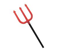 P'TIT CLOWN - Trident Diable - 120 cm - Devil Fork - Fourche Rouge en Plastique - Accessoire Déguisement Halloween, Cosplay, Fêtes Costumées, Soirées à Thème, Carnaval et Décorations
