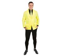 P'tit Clown - Veste - Adulte - Parfaite pour Carnaval, Fêtes Costumées et Évènements à Thème - Taille unique (FR/ES, Alpha/lettres, Taille unique, Taille normale, Taille normale, Jaune)