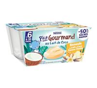 P'TIT GOURMAND LAIT DE COCO, SEMOULE VANILLE DES 6 MOIS 4x90g