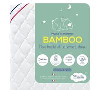 P'TIT LIT - Matelas Enfant/Bébé Bamboo - 70x140 cm - Viscose Douce et Absorbante - sans Traitement Chimique - Déhoussable - Oeko Tex® - Fabrication Française
