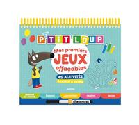 P'tit Loup - Mes premiers jeux effaçables - Orianne Lallemand - Auzou Éditions - broché - Livre-jeu